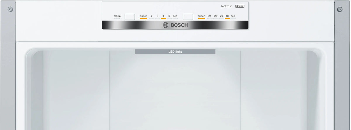Bosch Series 4 368L Frost Free Freestanding Fridge Freezer - Stainless Steel | KGN392LEBG