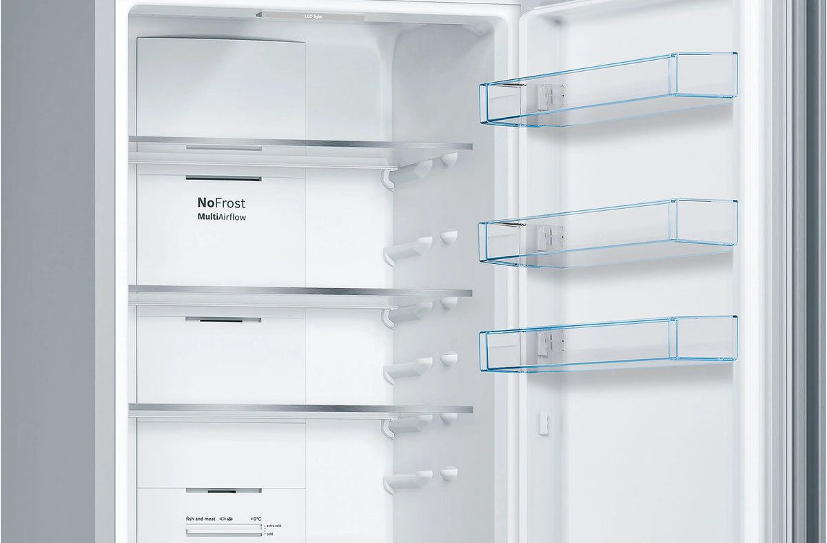 Bosch Series 4 368L Frost Free Freestanding Fridge Freezer - Stainless Steel | KGN392LEBG