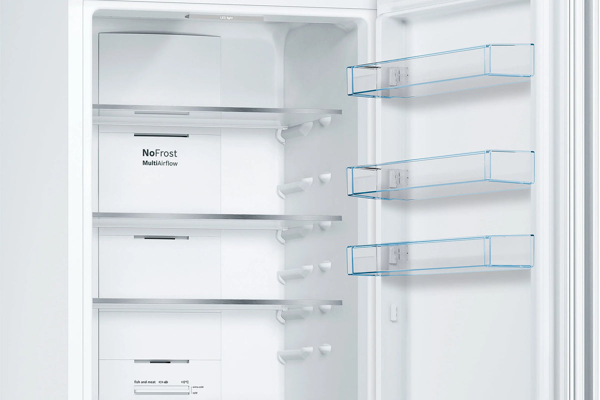 Bosch Series 4 368L Frost Free Freestanding Fridge Freezer - White | KGN392WEBG