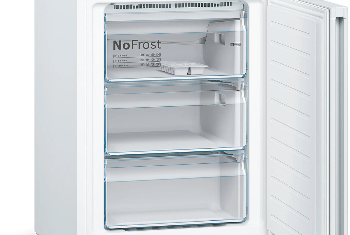 Bosch Series 4 368L Frost Free Freestanding Fridge Freezer - White | KGN392WEBG