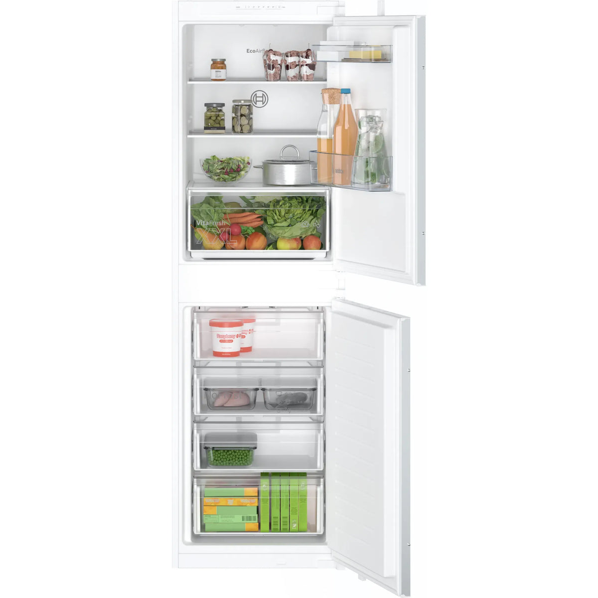 Bosch Series 2 249L Frost Free Built-In Fridge Freezer - White | KIN85NSE0G from Bosch - DID Electrical