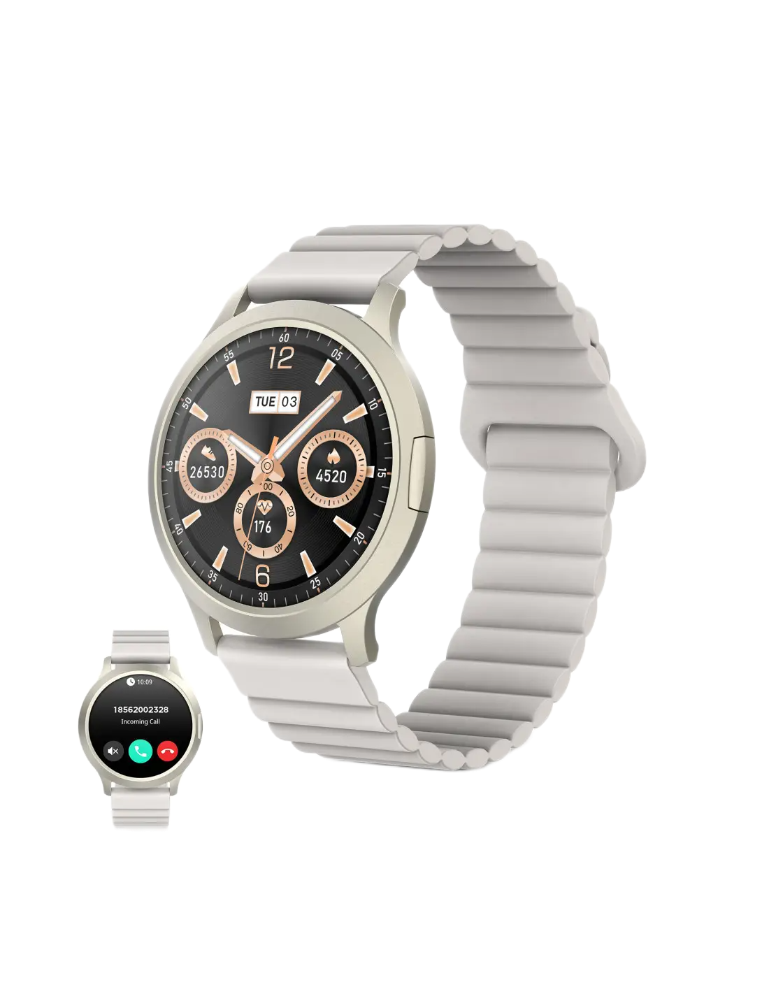 Ksix Core 3 1.32" Smartwatch - Beige | KXBXSW35C