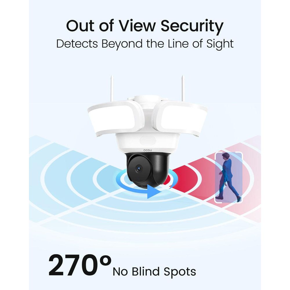 Aosu Floodlight Pro Security Camera - White | L5P from Aosu - DID Electrical