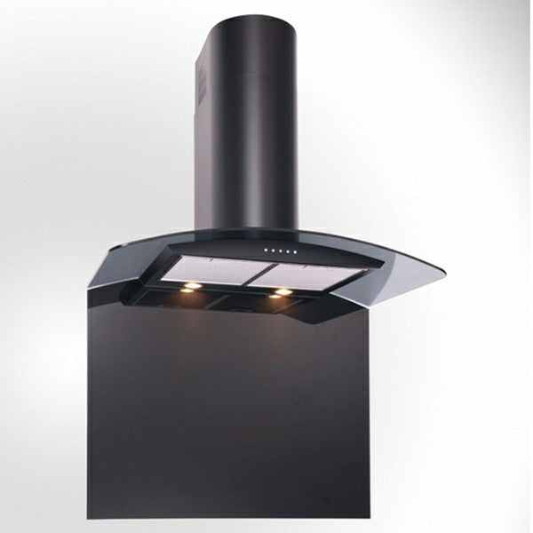 Luxair 90cm Smoked Curved Glass Cooker Hood - Black | LA-90-CVD-BLK from Luxair - DID Electrical