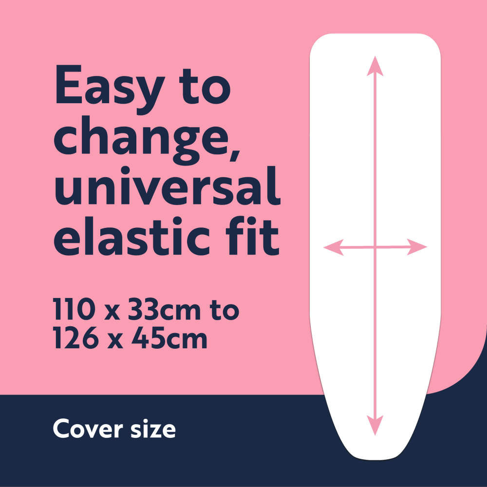 Universal 126CM Ironing Board Cover - Grey | LA033491FEU7