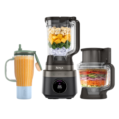 Ninja CrushBOSS 1200W 3-in-1 Kitchen System with Food Processor & Tumbler - Onyx | LB401UKBK