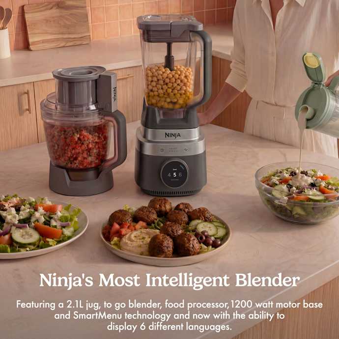 Ninja CrushBOSS 1200W 3-in-1 Kitchen System with Food Processor & Tumbler - Onyx | LB401UKBK