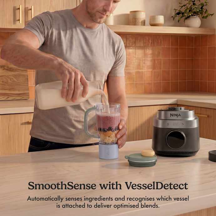 Ninja CrushBOSS 1200W 3-in-1 Kitchen System with Food Processor & Tumbler - Onyx | LB401UKBK