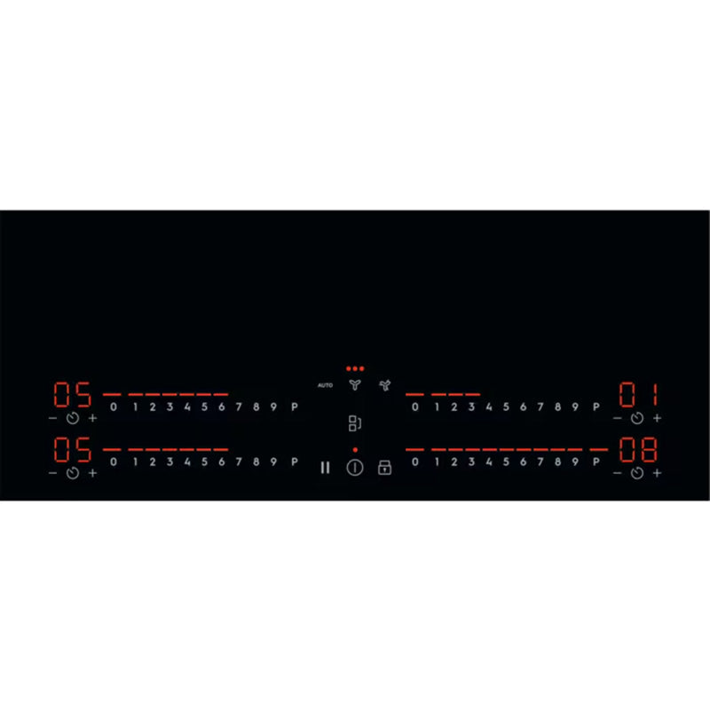 Electrolux 80CM 4 Zone Induction Combo Hob Hood - Black | LCC83443 from Electrolux - DID Electrical