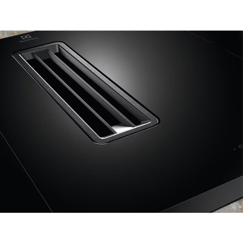 Electrolux 80CM 4 Zone Induction Combo Hob Hood - Black | LCC83443 from Electrolux - DID Electrical
