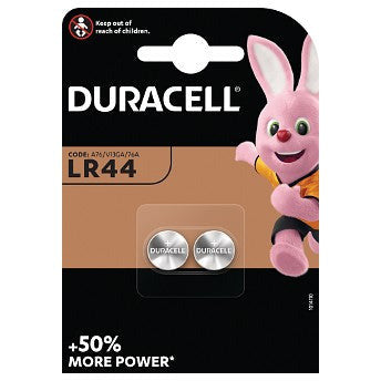 Duracell 1.5V Alkaline Coin Cell Battery - Pack of 2 | LR44DU from Duracell - DID Electrical