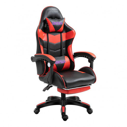 Eksa Gaming Chair with Foot Rest - Black & Red | LXW50-BLACK/RED from Eksa - DID Electrical