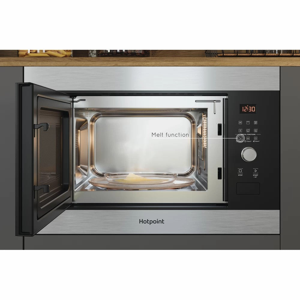 Hotpoint 25L Built-In Microwave Oven - Inox | MF25GIXH from Hotpoint - DID Electrical
