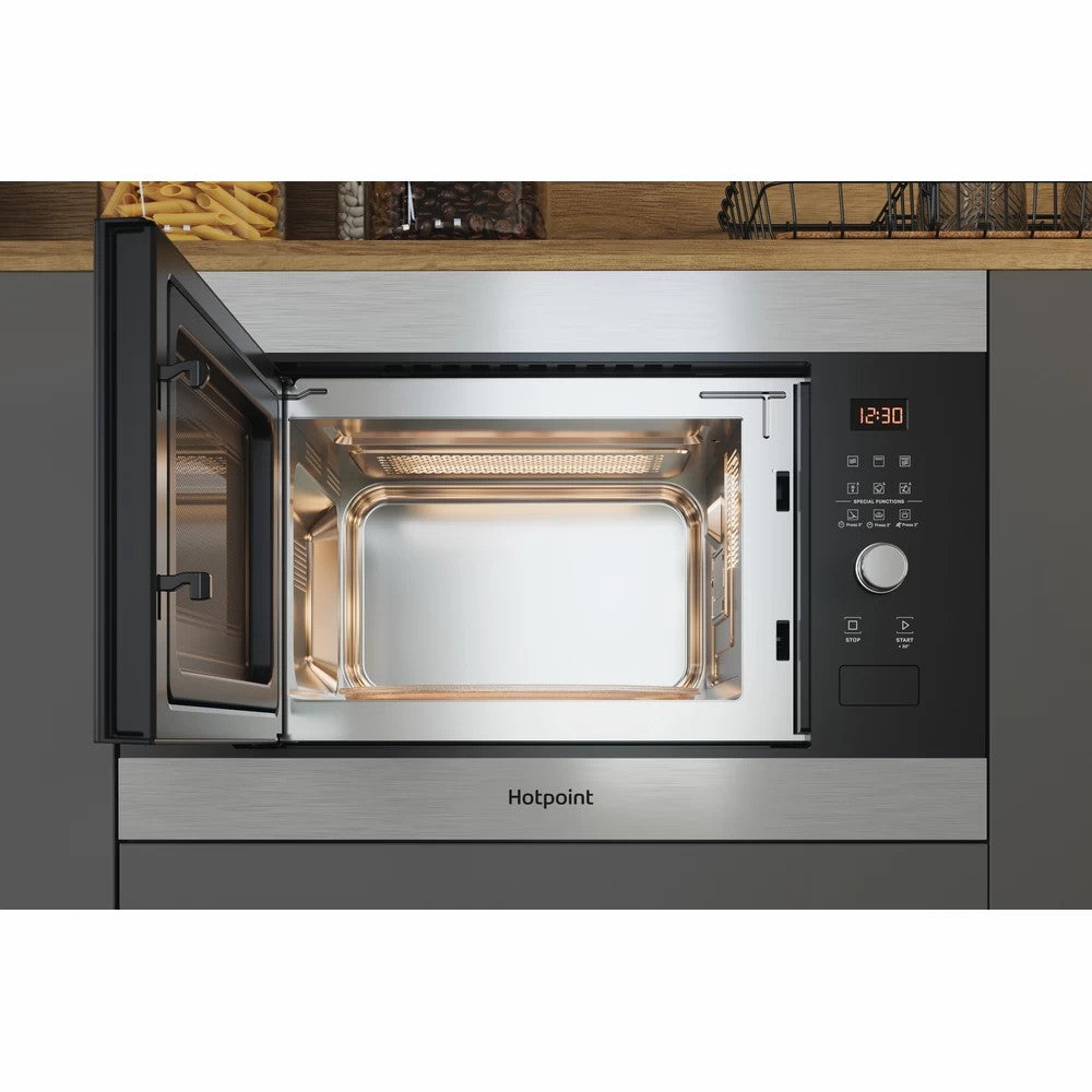 Hotpoint 25L Built-In Microwave Oven - Inox | MF25GIXH from Hotpoint - DID Electrical