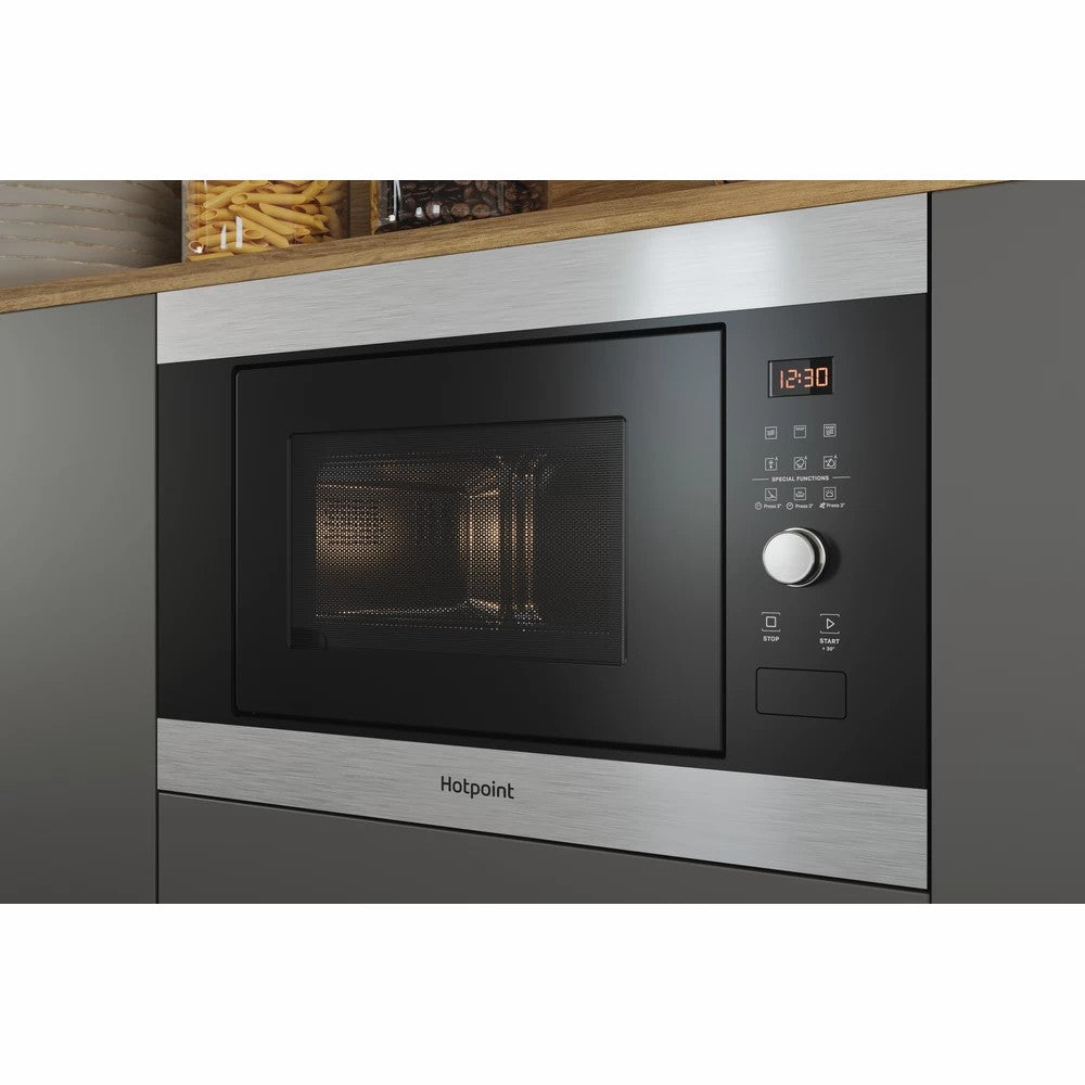 Hotpoint 25L Built-In Microwave Oven - Inox | MF25GIXH from Hotpoint - DID Electrical