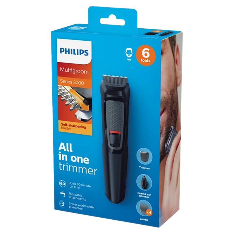 Philips Series 3000 6-In-1 Multigroom Trimmer - Black | MG3710/13 from Philips - DID Electrical