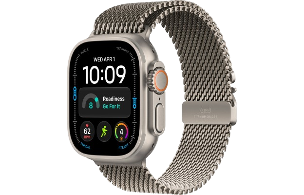 Apple Watch Ultra 4 GPS + Cellular 49MM Natural Titanium Case with Natural Titanium Milanese Loop - M | MJA94DH/A
