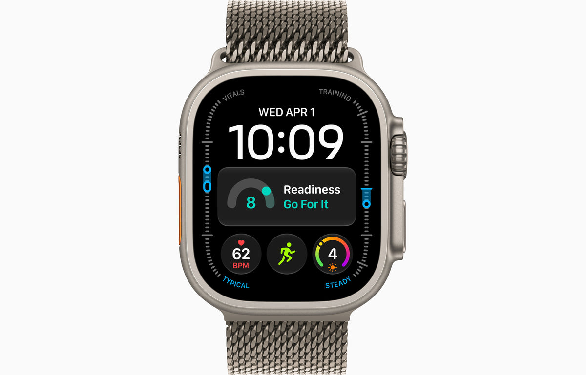 Apple Watch Ultra 4 GPS + Cellular 49MM Natural Titanium Case with Natural Titanium Milanese Loop - M | MJA94DH/A
