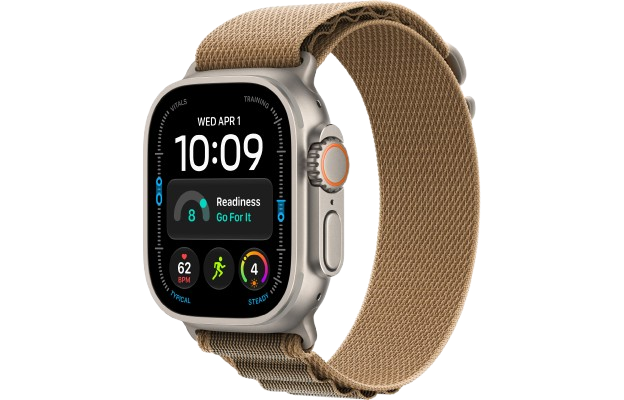 Apple Watch Ultra 4 GPS + Cellular 49mm Natural Titanium Case with Desert Alpine Loop - S | MJAE4DH/A