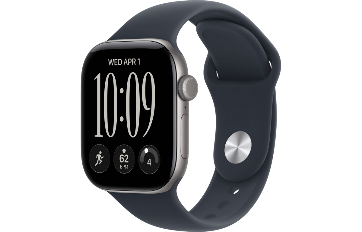 Apple Watch Series 12 GPS 42MM Space Grey Aluminium Case with Navy Blue Sport Band - S/M | MJE74MP/A