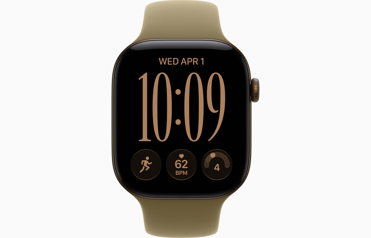 Apple Watch Series 12 GPS 46MM Dark Bronze Aluminium Case with Olive Sport Band - S/M | MJEQ4MP/A