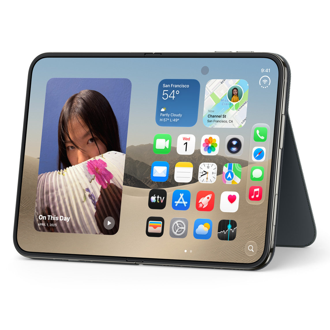 Apple Folio Case with Kickstand for iPhone Duo - Navy Blue | MKR74ZM/A