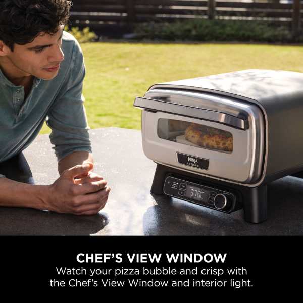 Ninja Artisan Electric Outdoor Pizza Oven &amp; Air Fryer - Grey | MO201UK from Ninja - DID Electrical