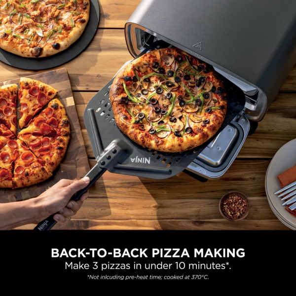 Ninja Artisan Electric Outdoor Pizza Oven &amp; Air Fryer - Grey | MO201UK from Ninja - DID Electrical