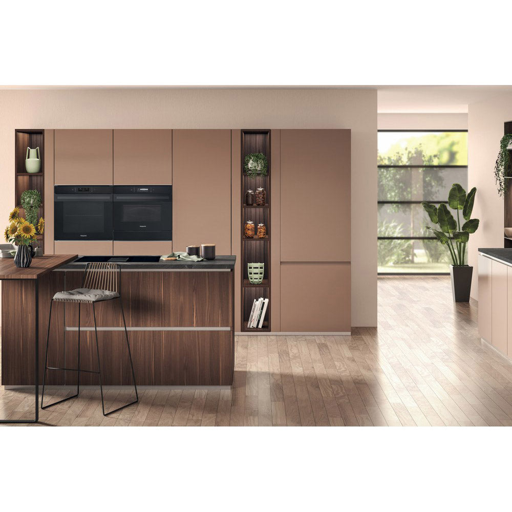 Hotpoint 40L Built-in Combi Microwave - Black Steel | MP 996 BM H from Hotpoint - DID Electrical