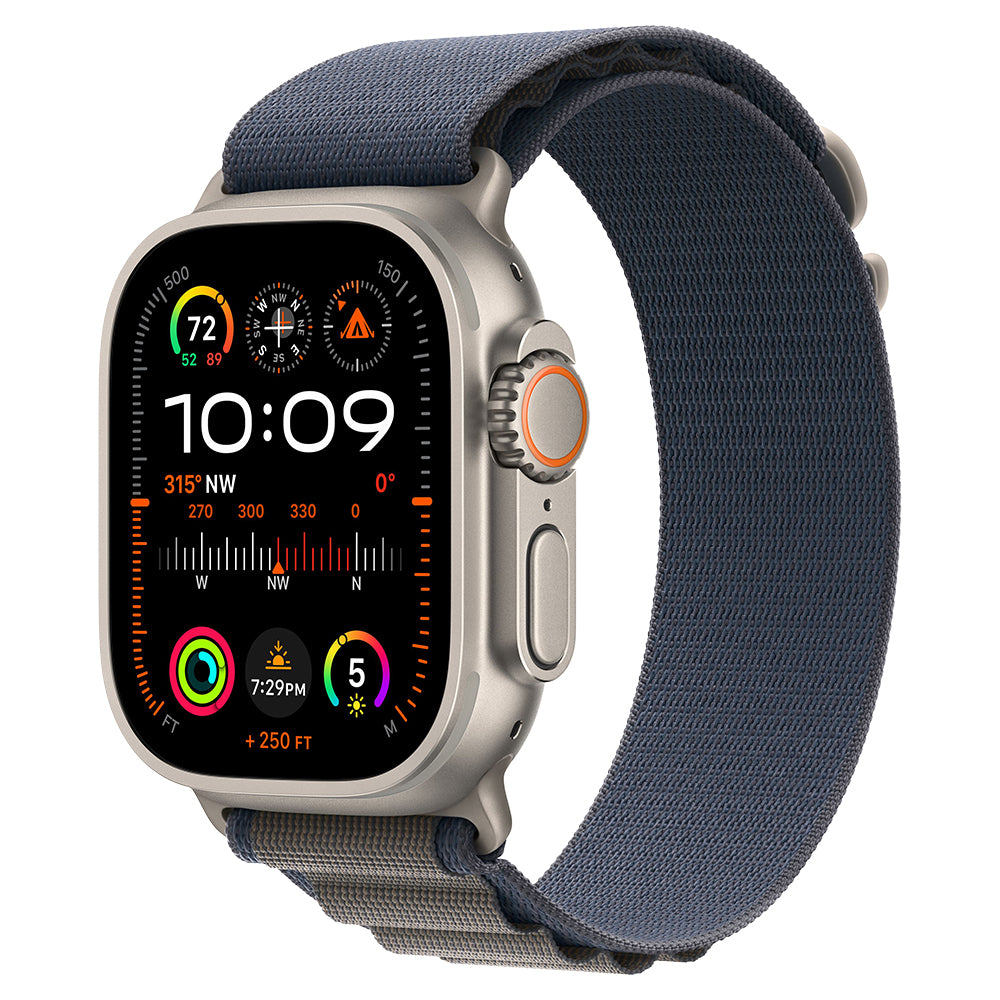 Apple Watch Ultra 2 49MM Titanium Case with Large Alpine Loop - Blue | MREQ3B/A from Apple - DID Electrical