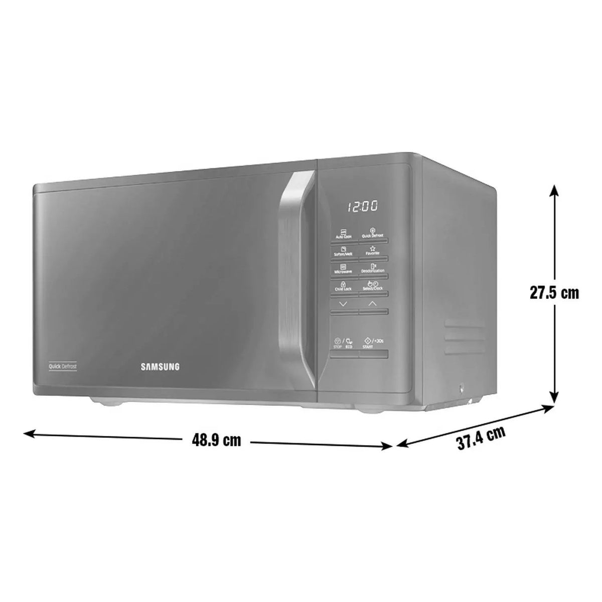 Samsung 23L Freestanding Microwave - Black | MS23K3515AK/EU from Samsung - DID Electrical