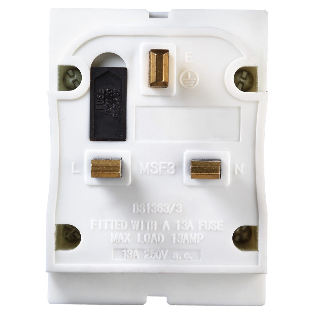 Masterplug 3 Socket Adaptor - White | MSF3/NK-MS from Masterplug - DID Electrical