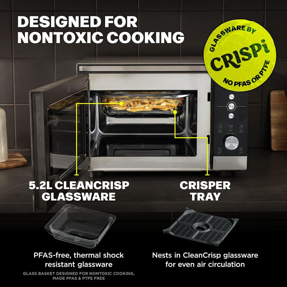 Ninja CRISPi 5.2L Freestanding Microwave - Black | MW101UKBK1