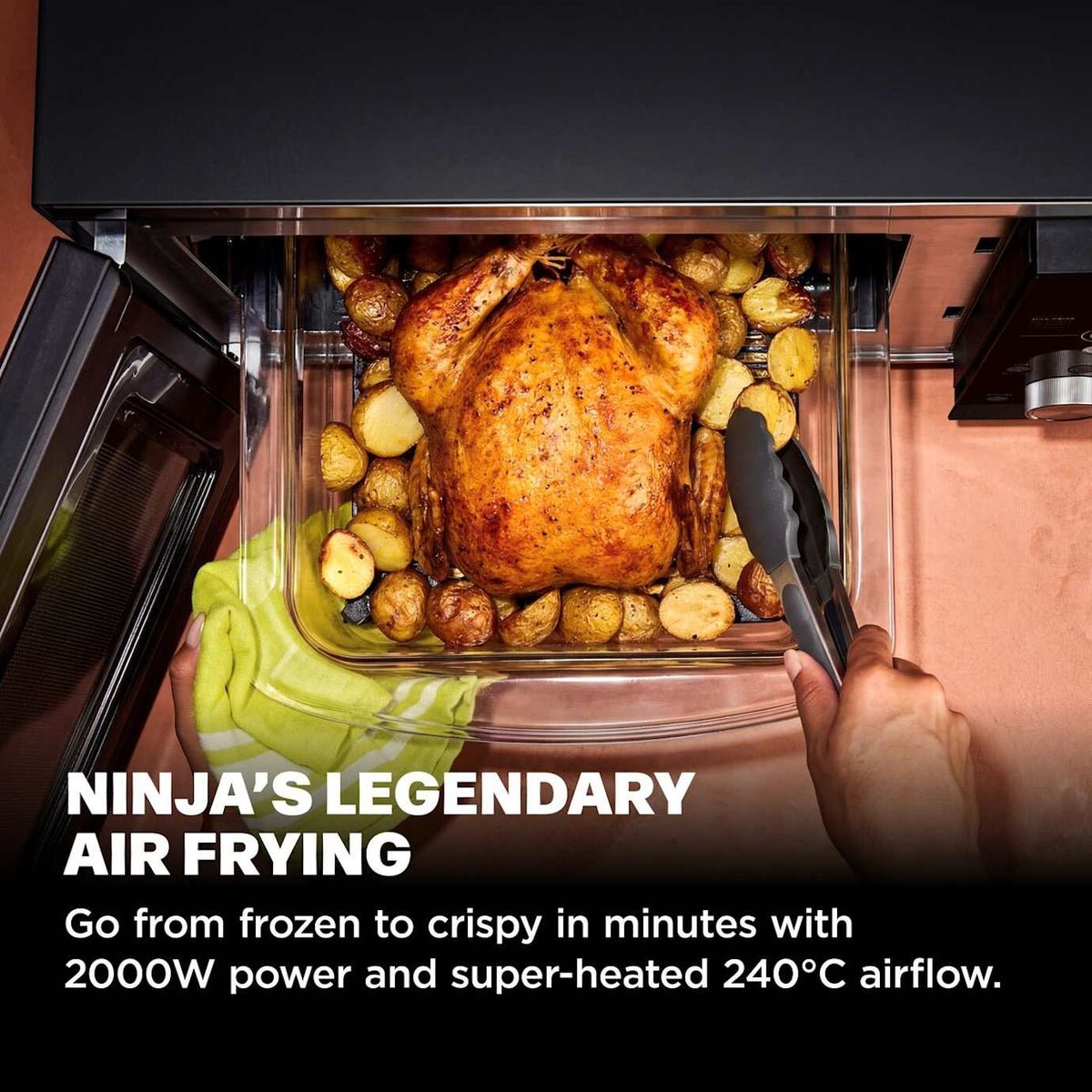 Ninja CRISPi 5.2L Freestanding Microwave - Black | MW101UKBK1