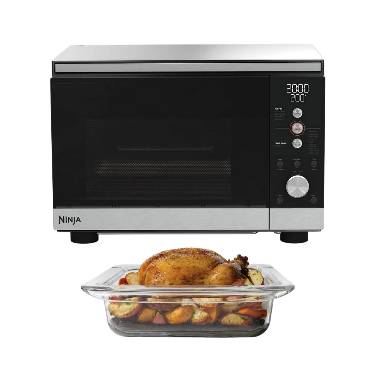 Ninja CRISPi 5.2L Freestanding Microwave - Silver | MW101UK