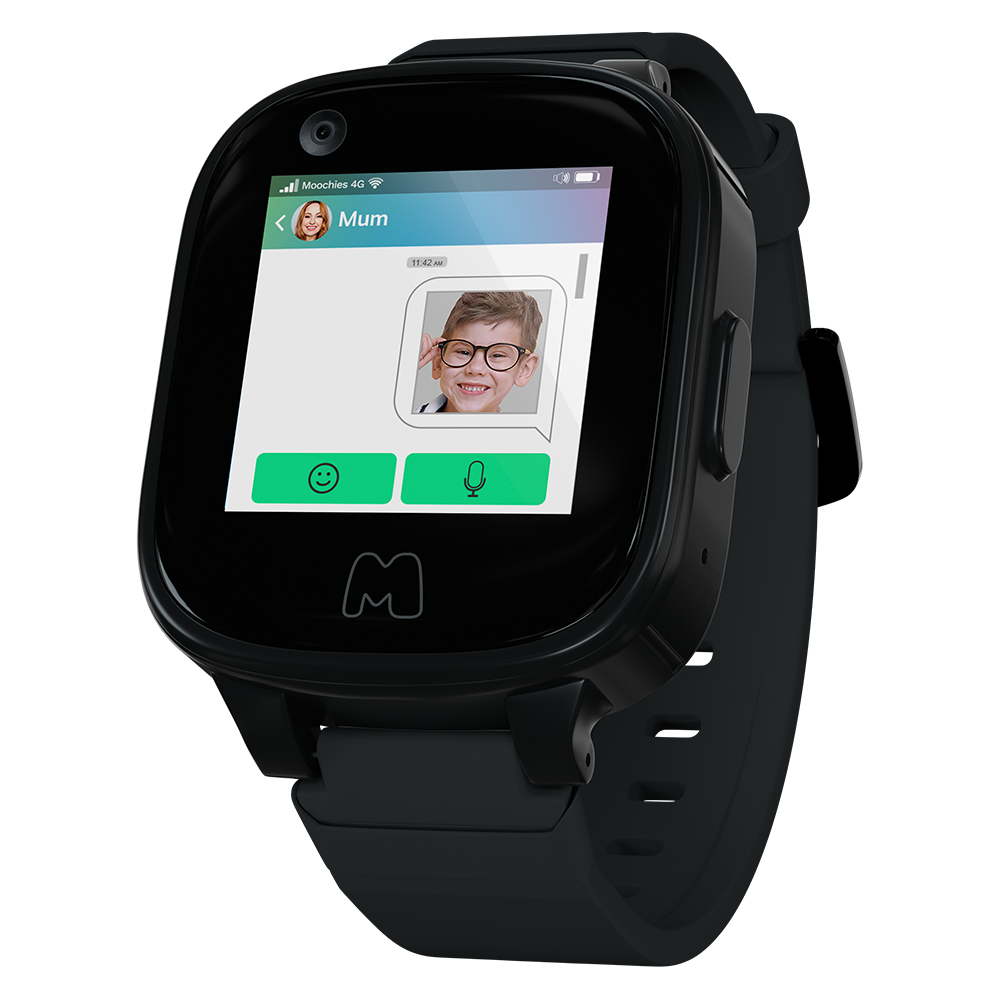 Moochies Connect 1.44&quot; 4G Kids Phone Smartwatch - Black | MW14BLK from Moochies - DID Electrical