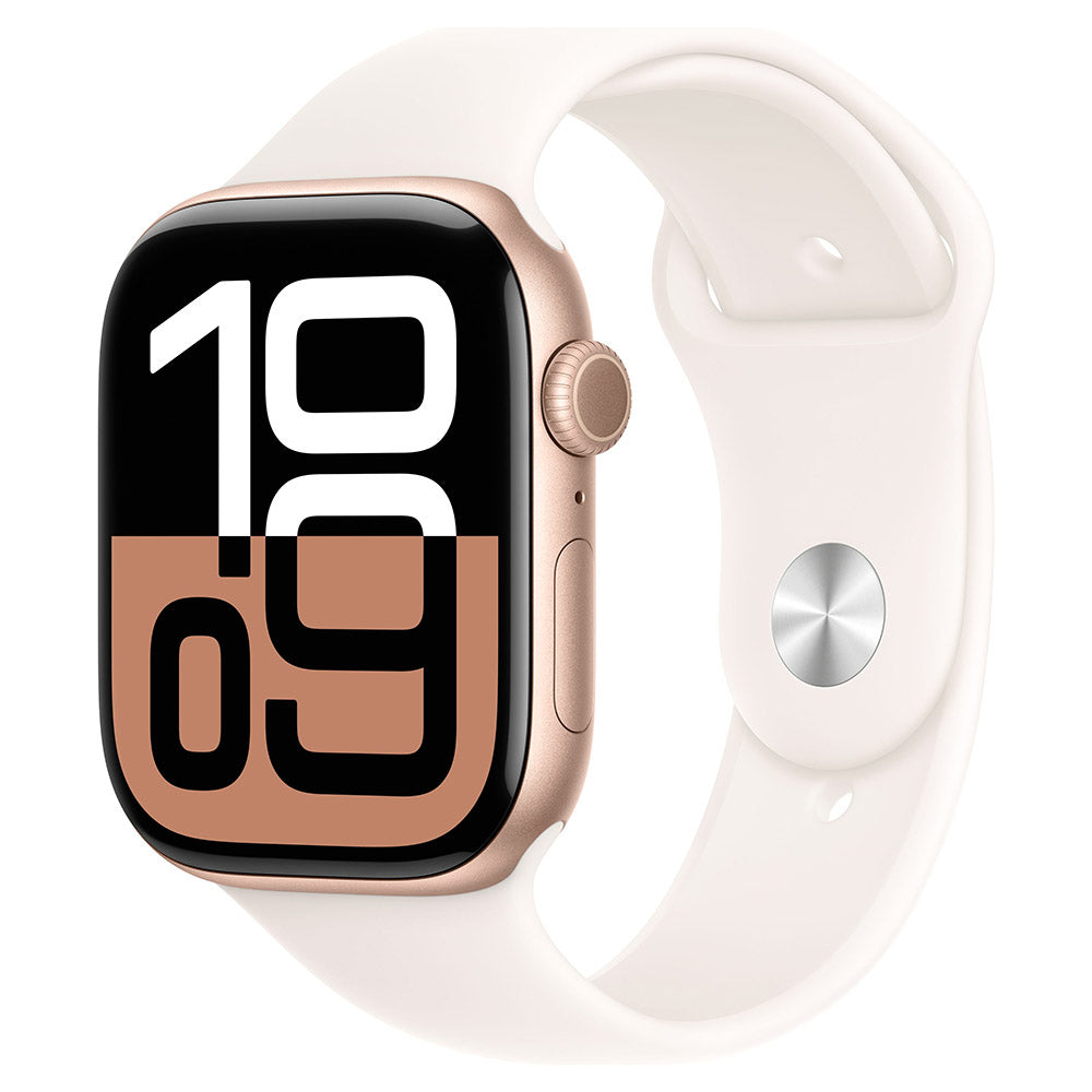 Apple Watch Series 10 GPS 46MM Rose Gold Aluminium Case with Light Blush Sport Band - M/L | MWWU3QA/A from Apple - DID Electrical