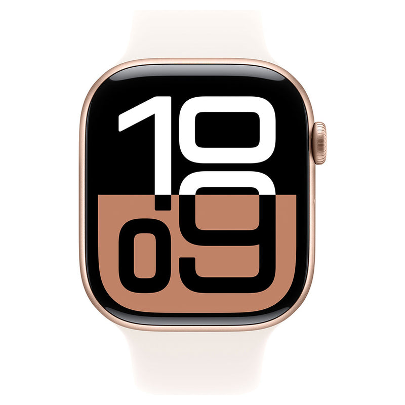 Apple Watch Series 10 GPS 46MM Rose Gold Aluminium Case with Light Blush Sport Band - M/L | MWWU3QA/A from Apple - DID Electrical