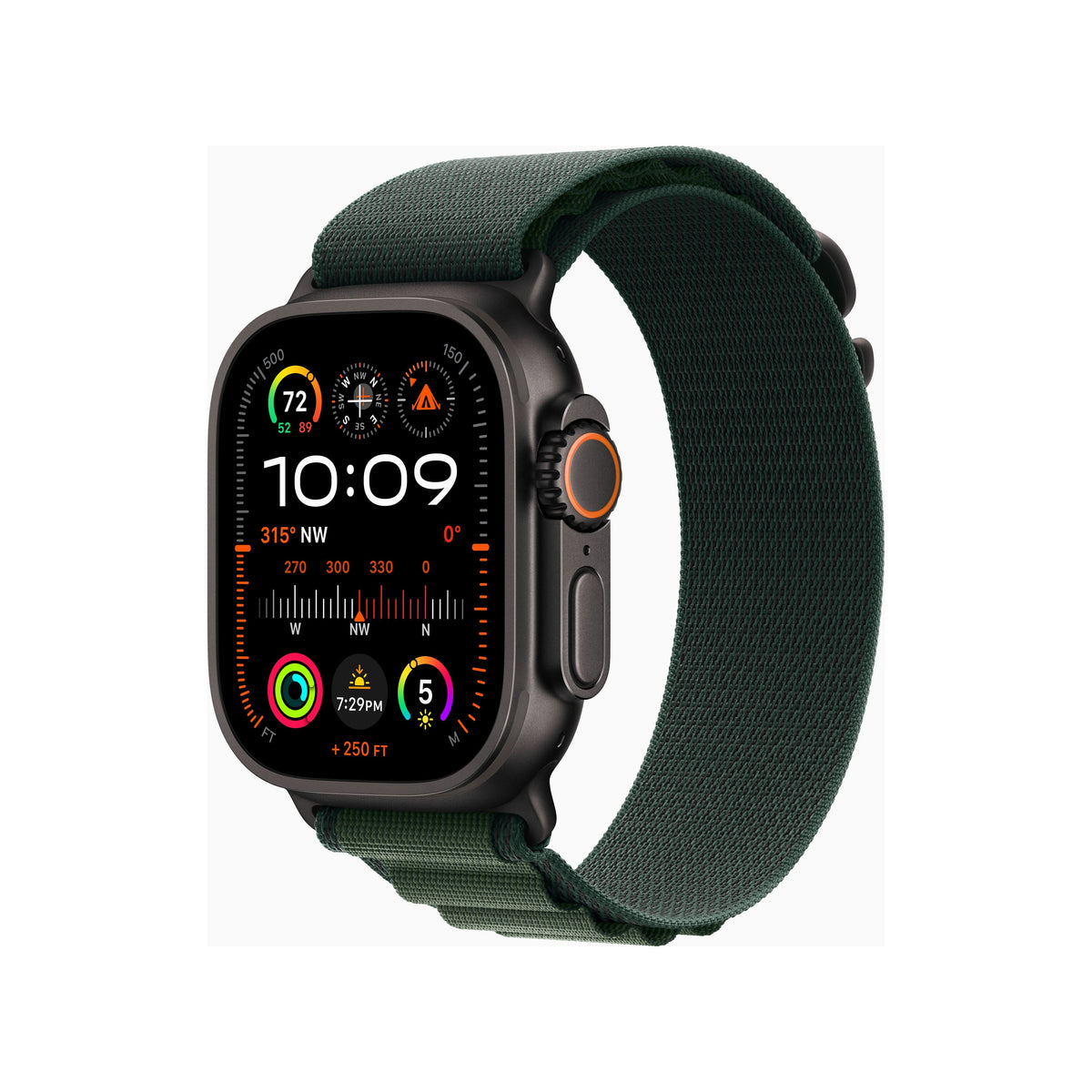 Apple Watch Ultra 2 GPS + Cellular 49MM Black Titanium Case with Dark Green Alpine Loop - Large | MX4T3QA/A from Apple - DID Electrical