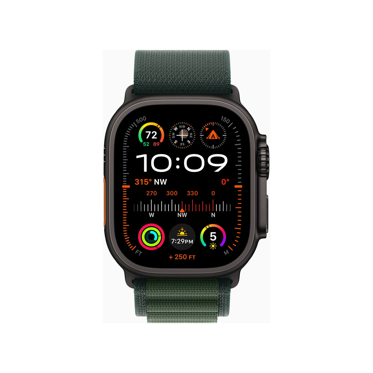 Apple Watch Ultra 2 GPS + Cellular 49MM Black Titanium Case with Dark Green Alpine Loop - Large | MX4T3QA/A from Apple - DID Electrical