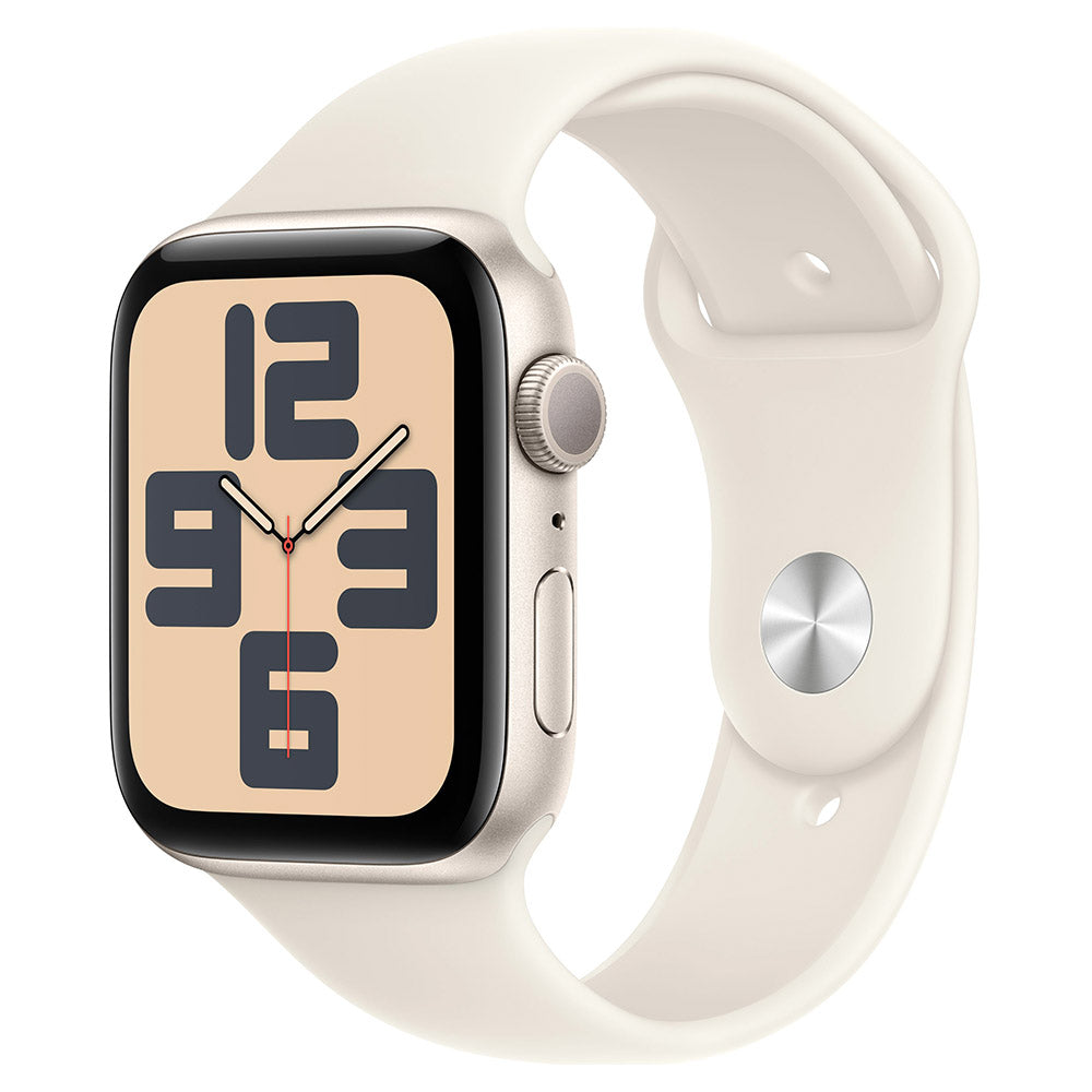 Apple Watch SE GPS 44MM Starlight Aluminium Case with Starlight Sport Band - S/M | MXEU3QA/A from Apple - DID Electrical