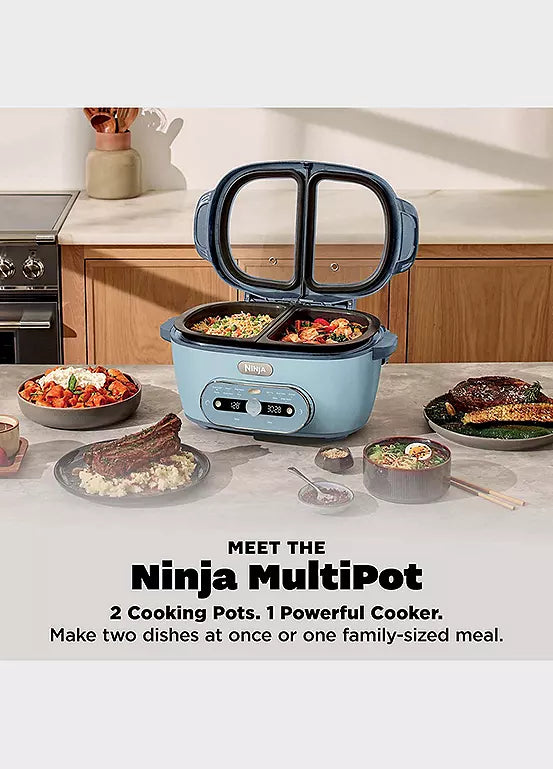 Ninja MultiPot 6.2L 10-in-1 Multi-Cooker - Glacier Blue | MZ1000UKBL6