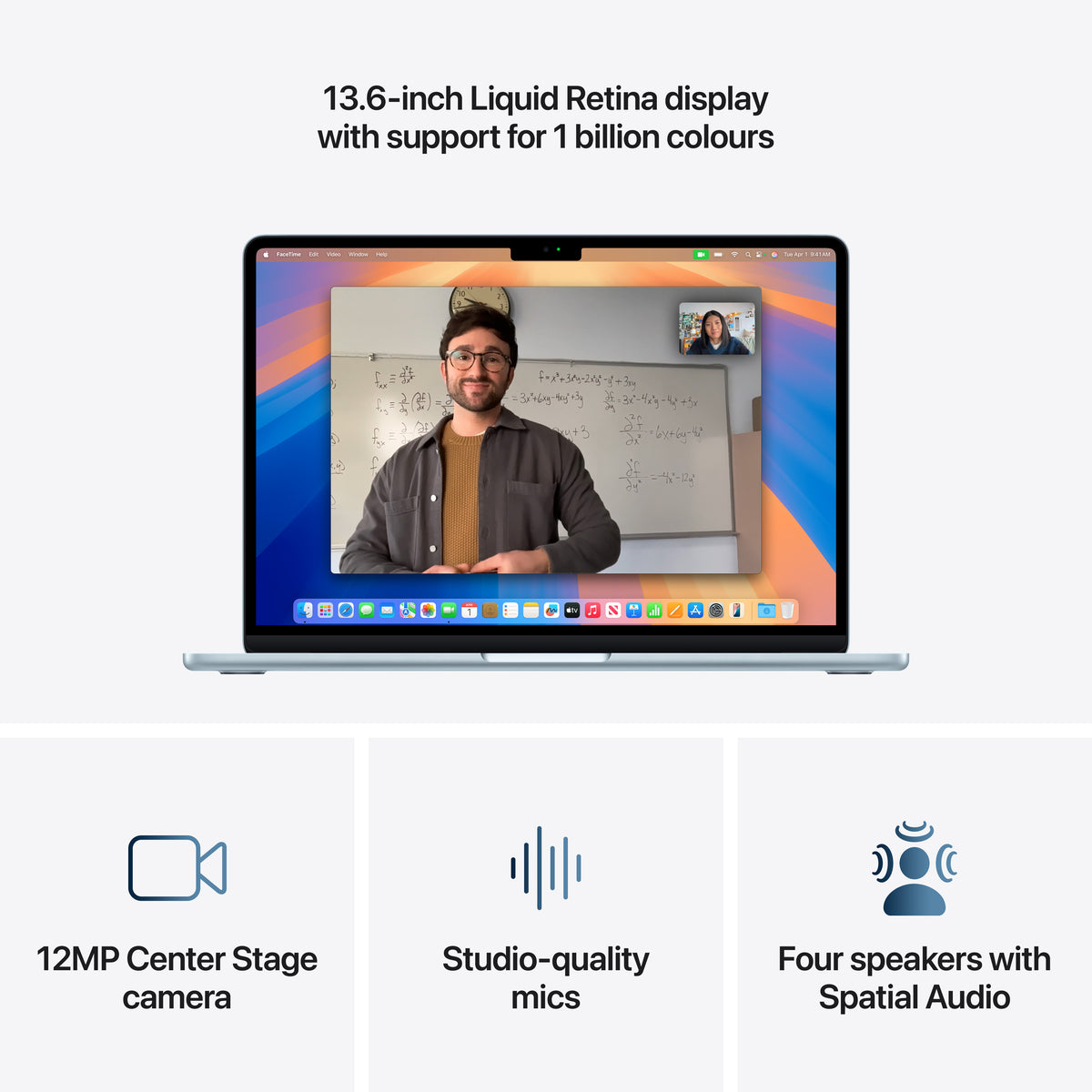 Apple MacBook Air M4 13&quot; 16GB/256GB Laptop - Sky Blue | MC6T4B/A from Apple - DID Electrical