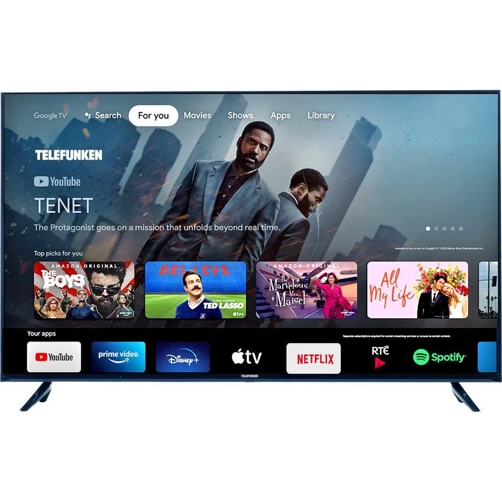 Telefunken N18 43&quot; UHD Smart TV - Black | N18-TF-GL4330 from Telefunken - DID Electrical