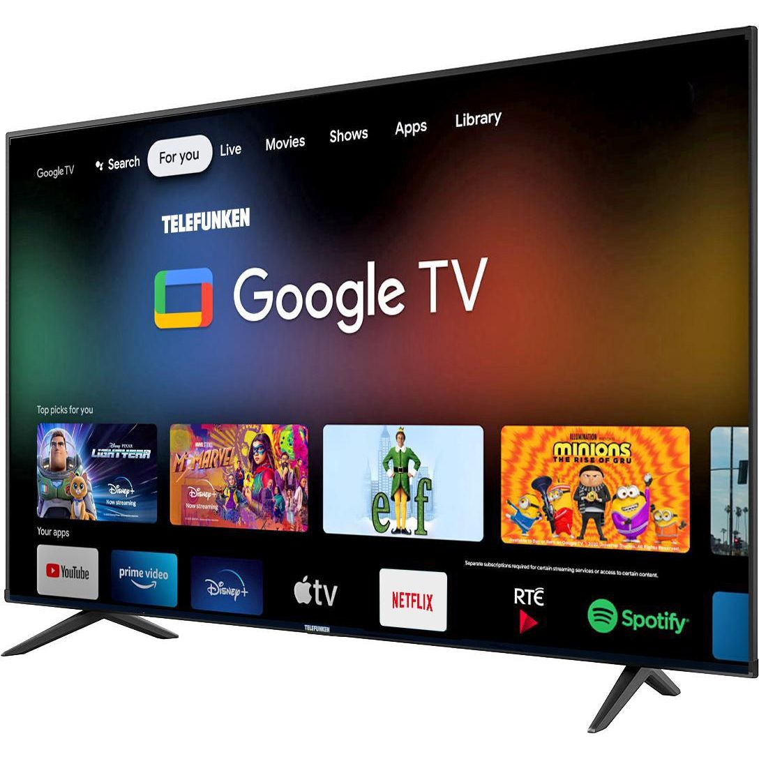 Telefunken N18 43&quot; UHD Smart TV - Black | N18-TF-GL4330 from Telefunken - DID Electrical