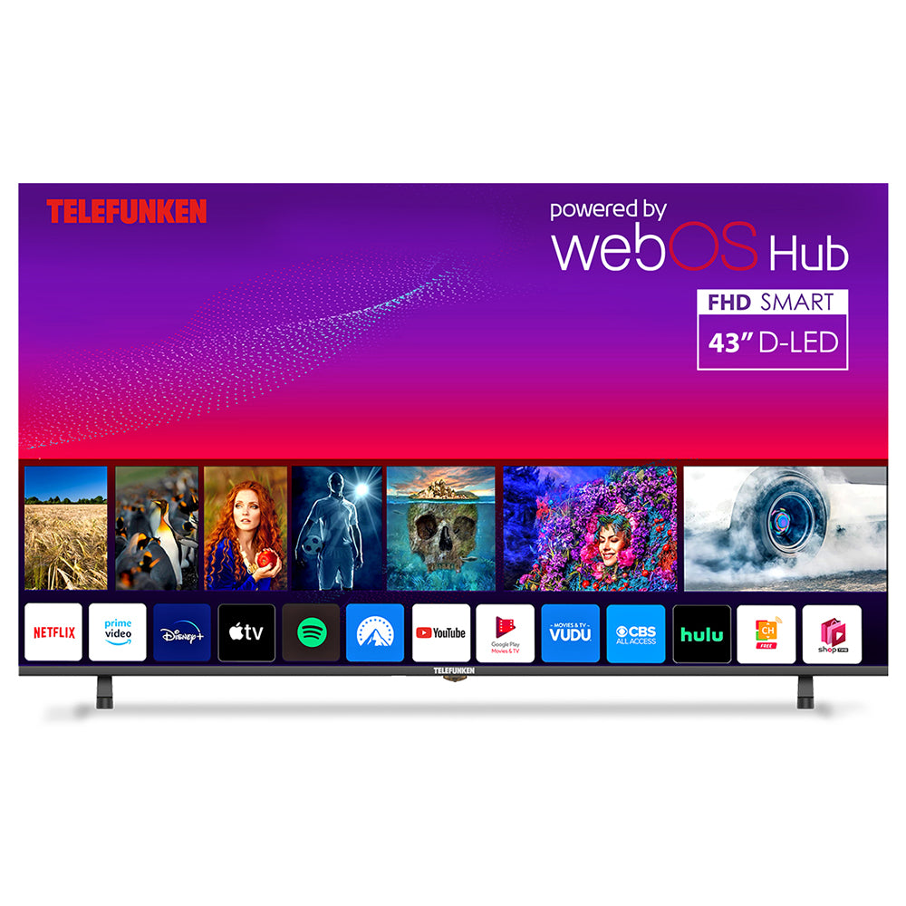 Telefunken N21 43" Full HD Smart TV - Black | N21-FHD-W43 from Telefunken - DID Electrical