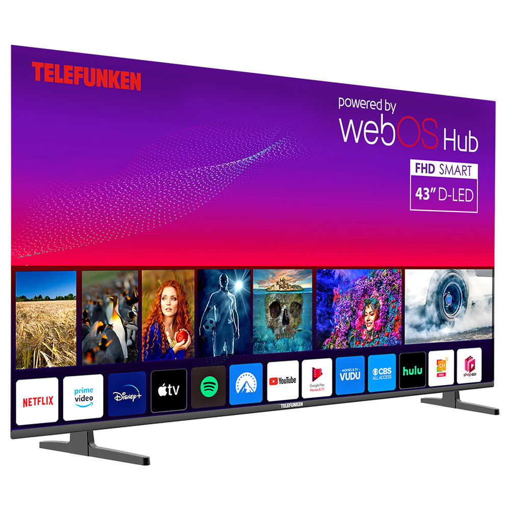 Telefunken N21 43" Full HD Smart TV - Black | N21-FHD-W43 from Telefunken - DID Electrical