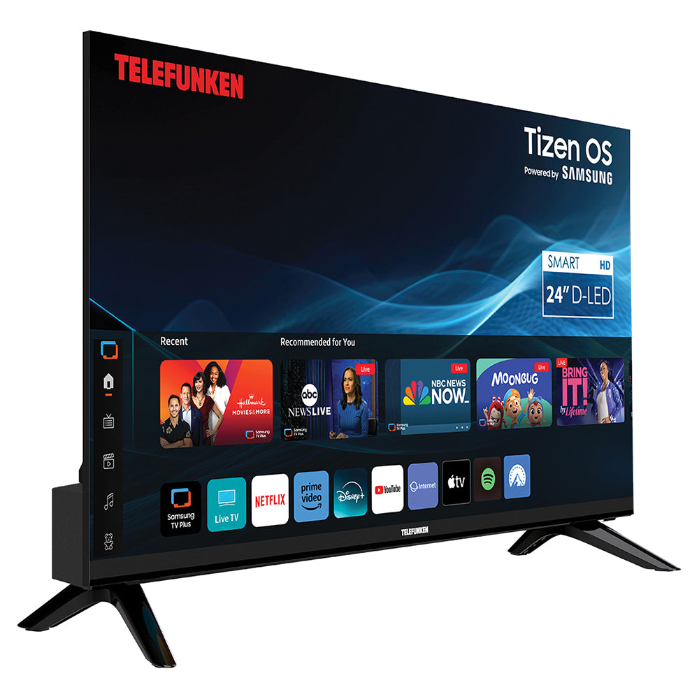 Telefunken N24 24" HD SMART TV - Black | N24-HD-T24 from Telefunken - DID Electrical