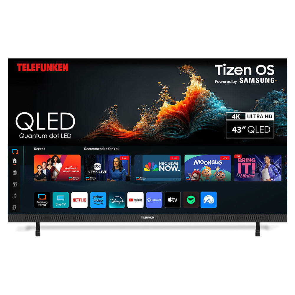 Telefunken N27 43" 4K Smart TV - Black | N27-QLED-T43 from Telefunken - DID Electrical