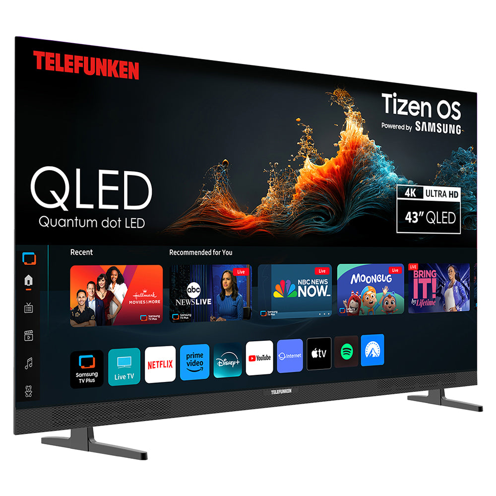 Telefunken N27 43" 4K Smart TV - Black | N27-QLED-T43 from Telefunken - DID Electrical